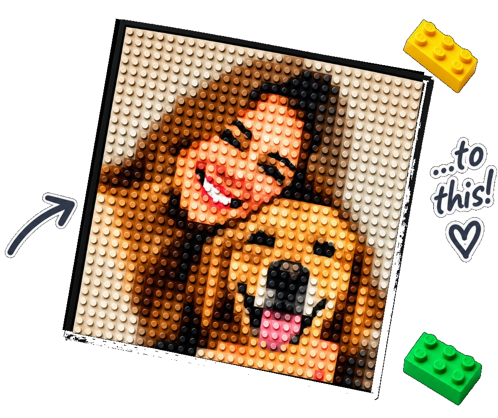 To this brick mosaic